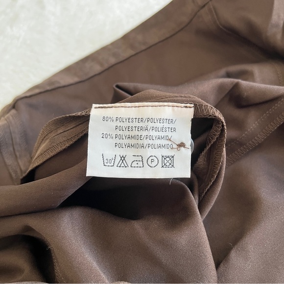 NWT H&M Impuls Women Faux Suede Shirt Dress Brown Button Front Size L - Picture 11 of 12